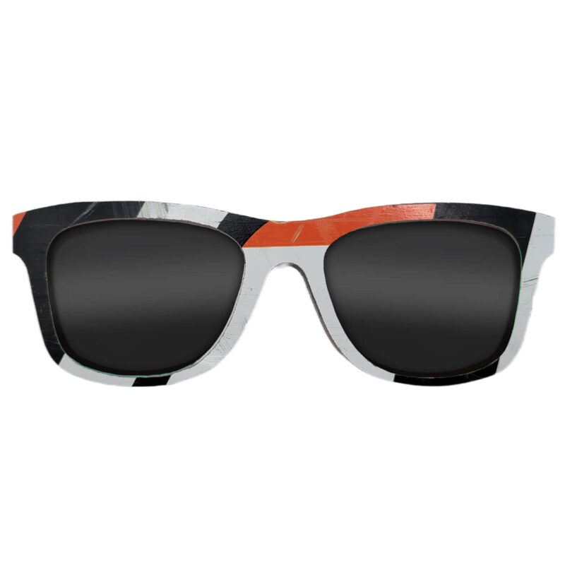 Wayfarer Style Recycled Wooden Skateboard Glasses (Large)