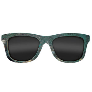 Wayfarer Style Recycled Wooden Skateboard Glasses (Large)