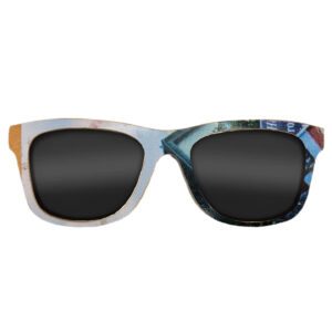 Wayfarer Style Recycled Wooden Skateboard Glasses (Large)