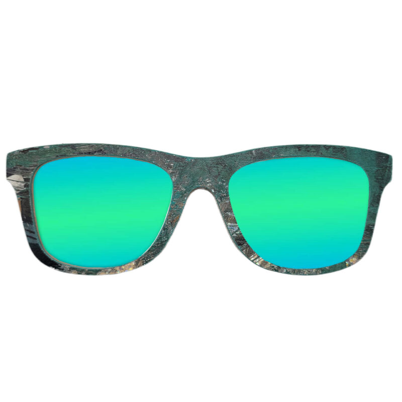 Wayfarer Style Recycled Wooden Skateboard Glasses (Large) - Image 2