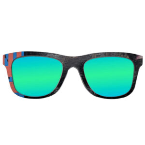 Wayfarer Style Recycled Wooden Skateboard Glasses (Large)