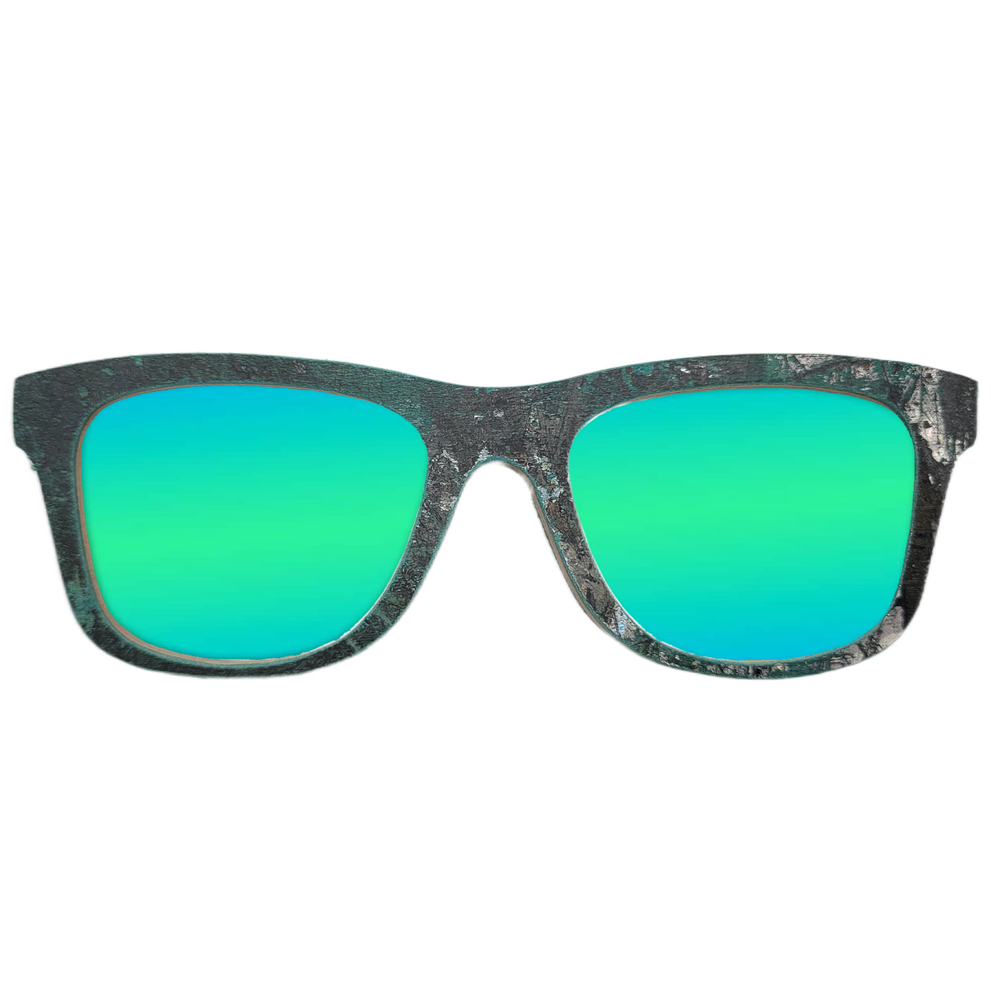 Wayfarer Style Recycled Wooden Skateboard Glasses (Large) - Image 2